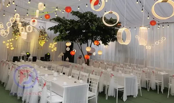 bàn ghế đám cưới tại cao bàng