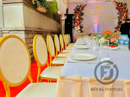 ghế tiệc cưới sắt sơn tĩnh điện